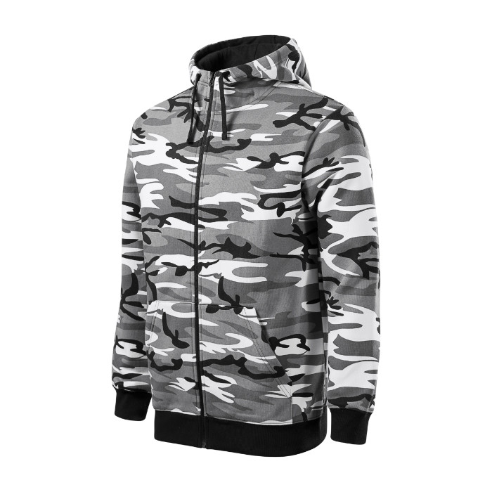 Sweatshirt homme Camo Zipper C19 - camouflage gray