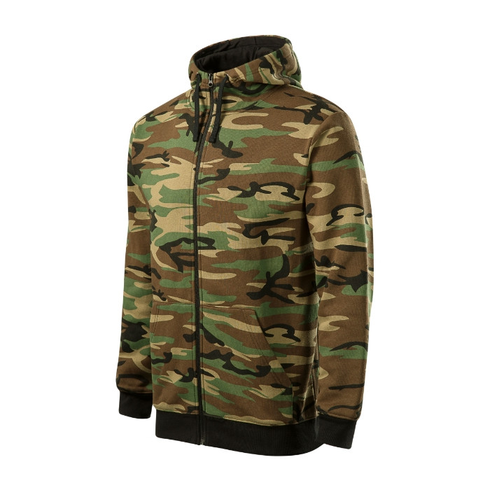 Sweatshirt homme Camo Zipper C19 - camouflage brown
