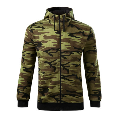 Sweatshirt homme Camo Zipper C19 - camouflage green