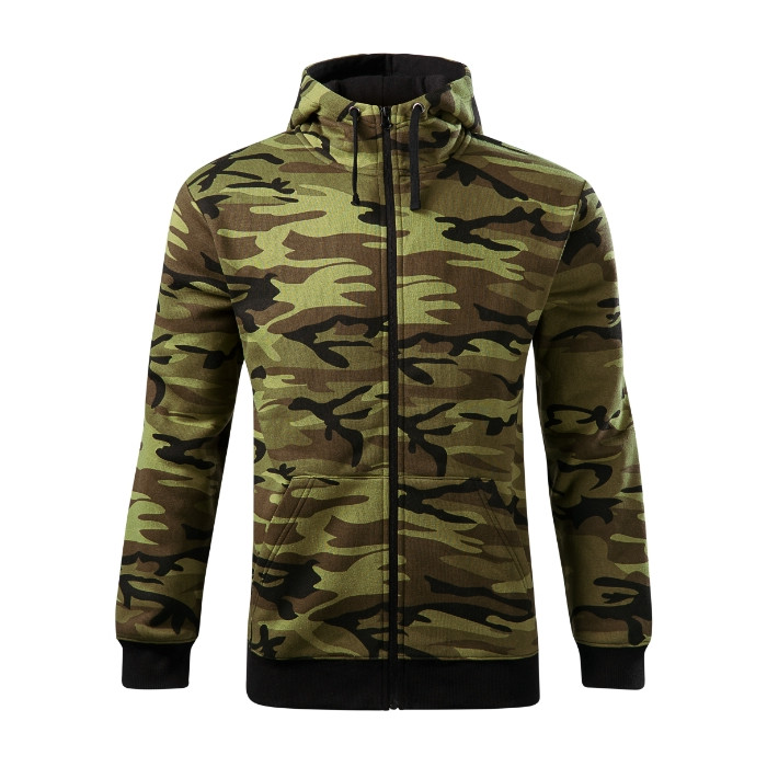 Sweatshirt homme Camo Zipper C19 - camouflage green