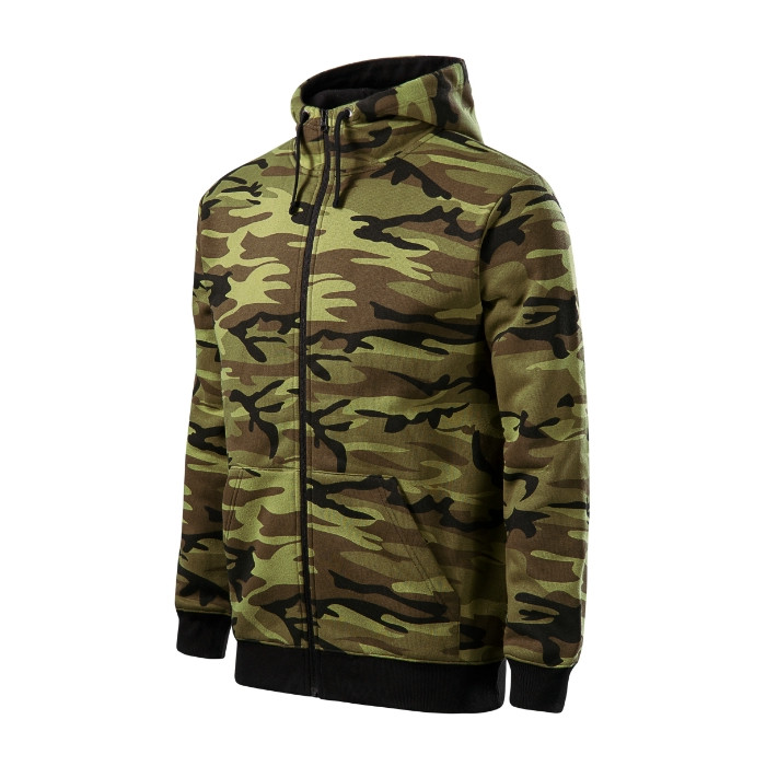 Sweatshirt homme Camo Zipper C19 - camouflage green