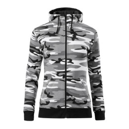 Sweatshirt femme Camo Zipper C20 - camouflage gray
