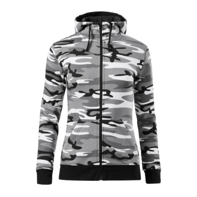 Sweatshirt femme Camo Zipper C20 - camouflage gray