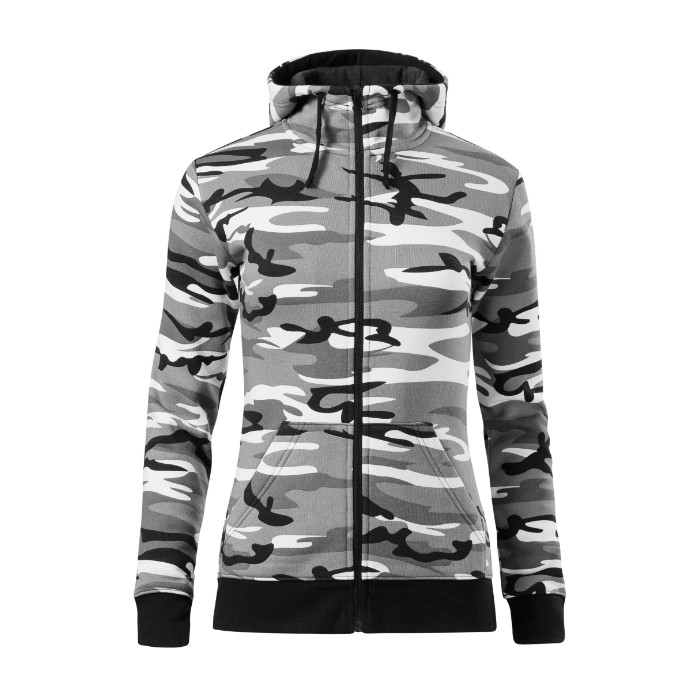 Sweatshirt femme Camo Zipper C20 - camouflage gray