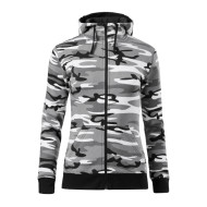 Sweatshirt femme Camo Zipper C20 - camouflage gray