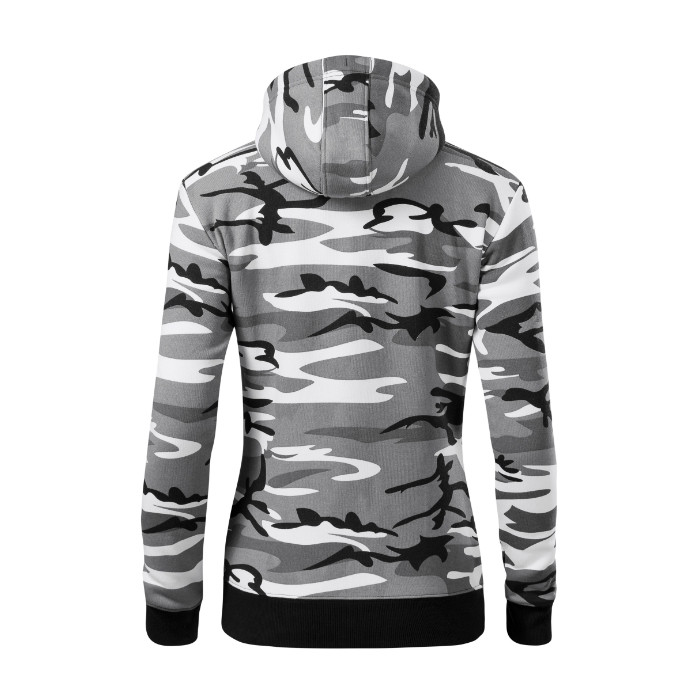 Sweatshirt femme Camo Zipper C20 - camouflage gray