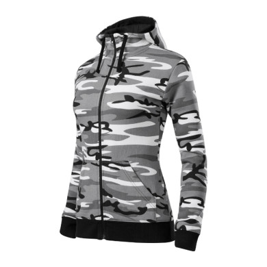 Sweatshirt femme Camo Zipper C20 - camouflage gray