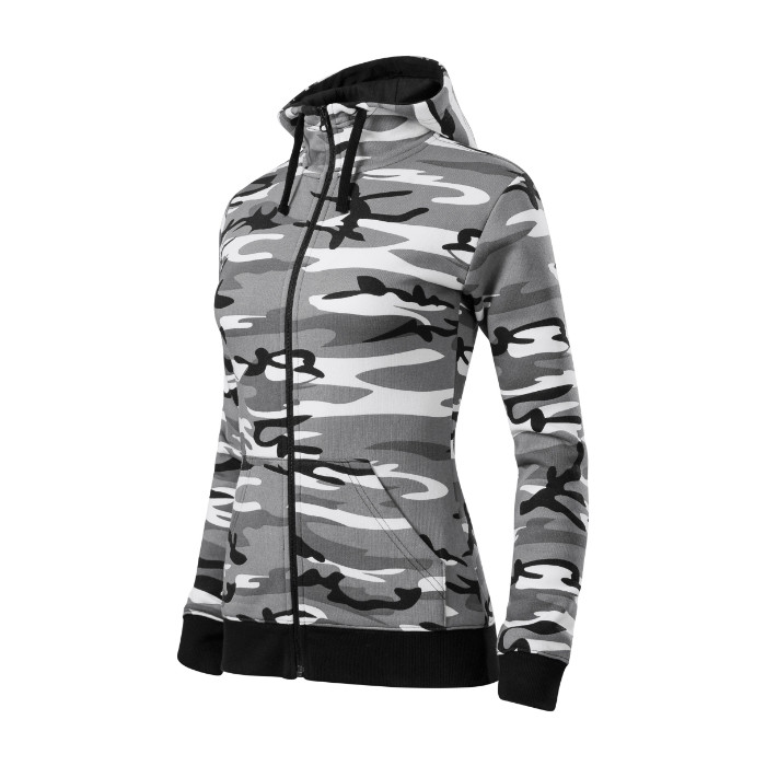 Sweatshirt femme Camo Zipper C20 - camouflage gray