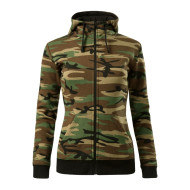 Sweatshirt femme Camo Zipper C20 - camouflage brown
