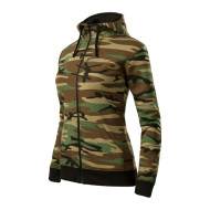 Sweatshirt femme Camo Zipper C20 - camouflage brown