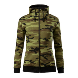 Sweatshirt femme Camo Zipper C20 - camouflage green