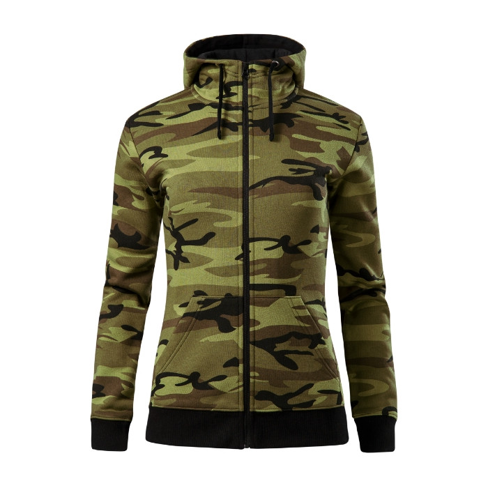 Sweatshirt femme Camo Zipper C20 - camouflage green