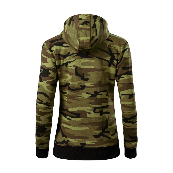 Sweatshirt femme Camo Zipper C20 - camouflage green
