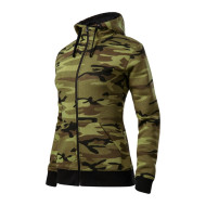 Sweatshirt femme Camo Zipper C20 - camouflage green