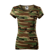 Tee-shirt femme Camo Pure C22 - camouflage brown