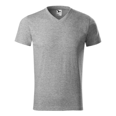 Tee-shirt unisex Heavy V-neck 111 - gris chiné foncé