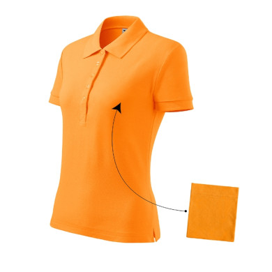 Polo femme Cotton 213 - mandarine