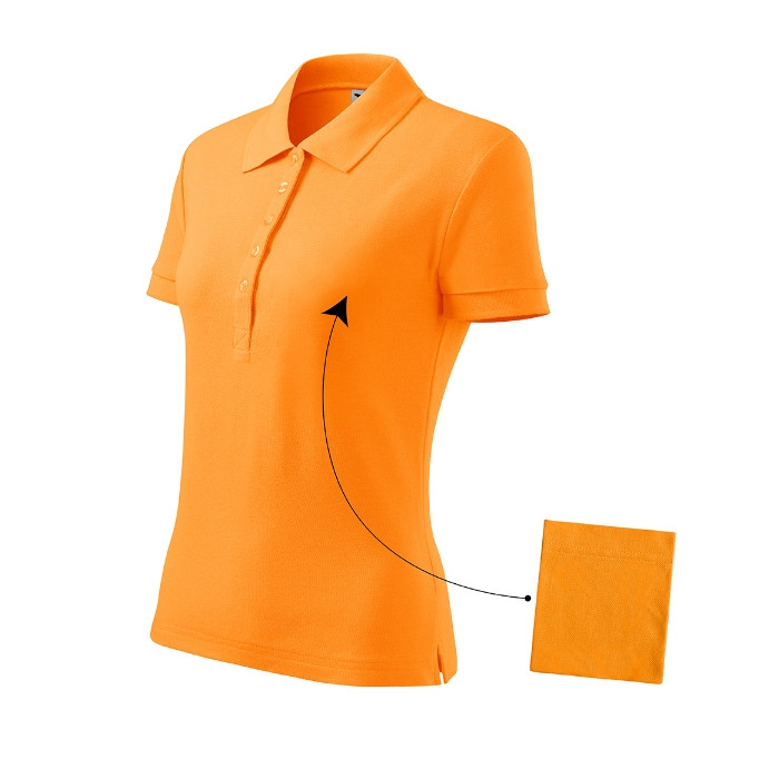 Polo femme Cotton 213 - mandarine
