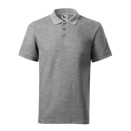 Polo homme Cotton Heavy 215 - gris chiné foncé