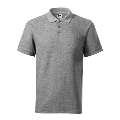 Polo homme Cotton Heavy 215 - gris chiné foncé