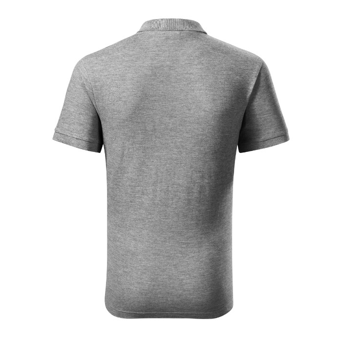 Polo homme Cotton Heavy 215 - gris chiné foncé