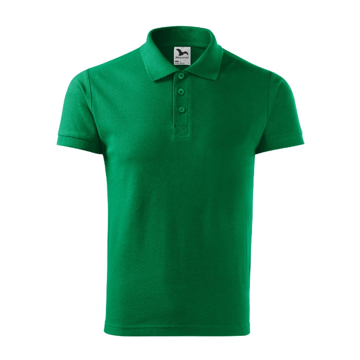 Polo homme Cotton Heavy 215 - vert moyen