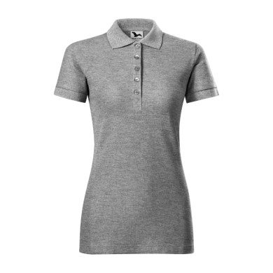Polo femme Cotton Heavy 216 - gris chiné foncé