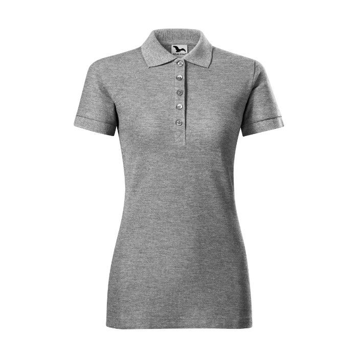 Polo femme Cotton Heavy 216 - gris chiné foncé