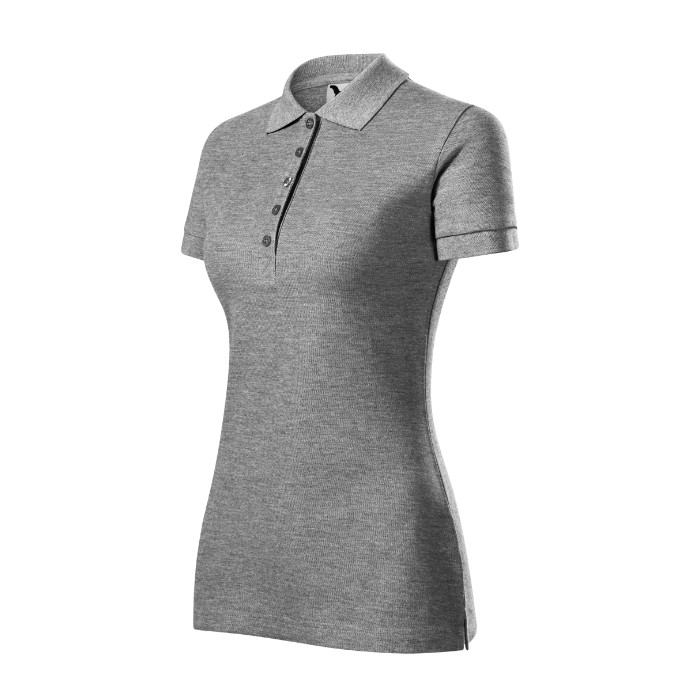 Polo femme Cotton Heavy 216 - gris chiné foncé