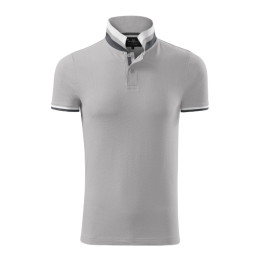 Polo homme Collar Up 256 - gris argenté