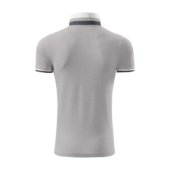 Polo homme Collar Up 256 - gris argenté