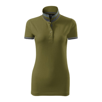 Polo femme Collar Up 257 - vert avocat