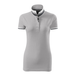 Polo femme Collar Up 257 - gris argenté