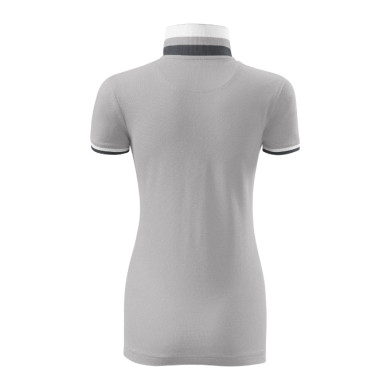 Polo femme Collar Up 257 - gris argenté