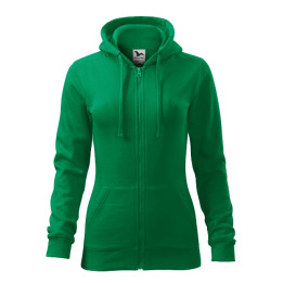 Sweatshirt femme Trendy Zipper 411 - vert moyen