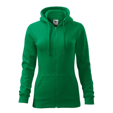 Sweatshirt femme Trendy Zipper 411 - vert moyen