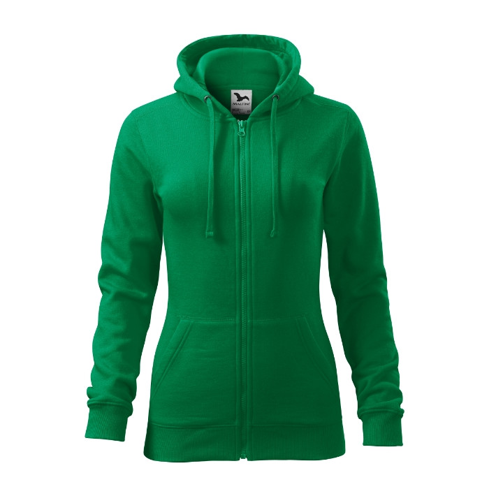 Sweatshirt femme Trendy Zipper 411 - vert moyen