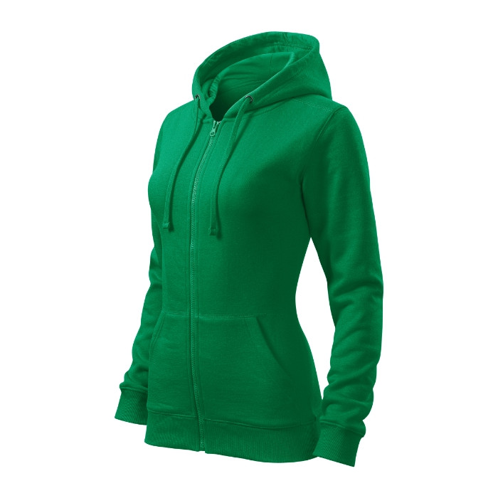 Sweatshirt femme Trendy Zipper 411 - vert moyen