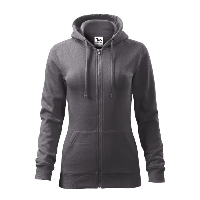 Sweatshirt femme Trendy Zipper 411 - gris acier
