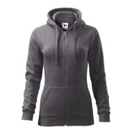 Sweatshirt femme Trendy Zipper 411 - gris acier