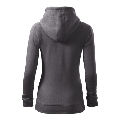 Sweatshirt femme Trendy Zipper 411 - gris acier