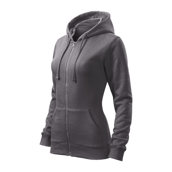 Sweatshirt femme Trendy Zipper 411 - gris acier