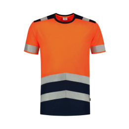 Tee-shirt unisex T-Shirt High Vis Bicolor T01 - orange fluorescent