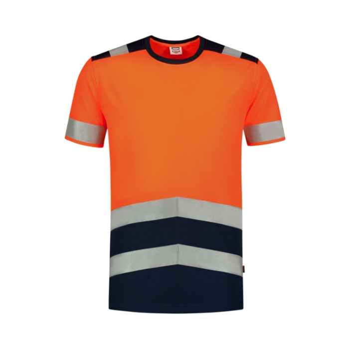Tee-shirt unisex T-Shirt High Vis Bicolor T01 - orange fluorescent