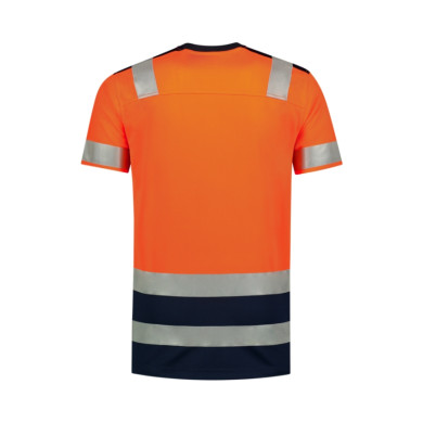 Tee-shirt unisex T-Shirt High Vis Bicolor T01 - orange fluorescent
