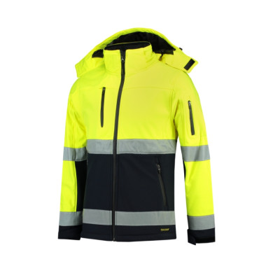 Blouson softshell unisex Bi-color EN ISO 20471 Softshell T52 - jaune fluorescent