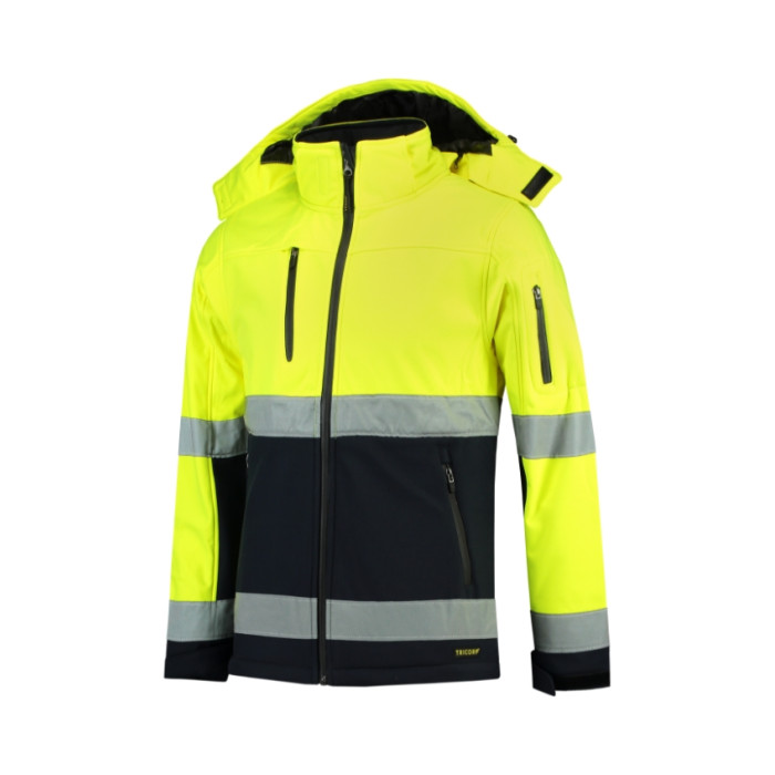 Blouson softshell unisex Bi-color EN ISO 20471 Softshell T52 - jaune fluorescent