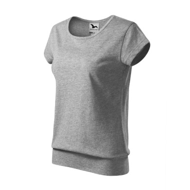 Tee-shirt femme City 120 - gris chiné foncé