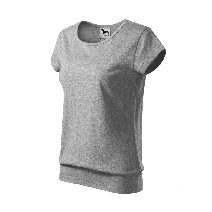 Tee-shirt femme City 120 - gris chiné foncé