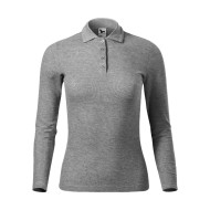 Polo femme Pique Polo LS 231 - gris chiné foncé